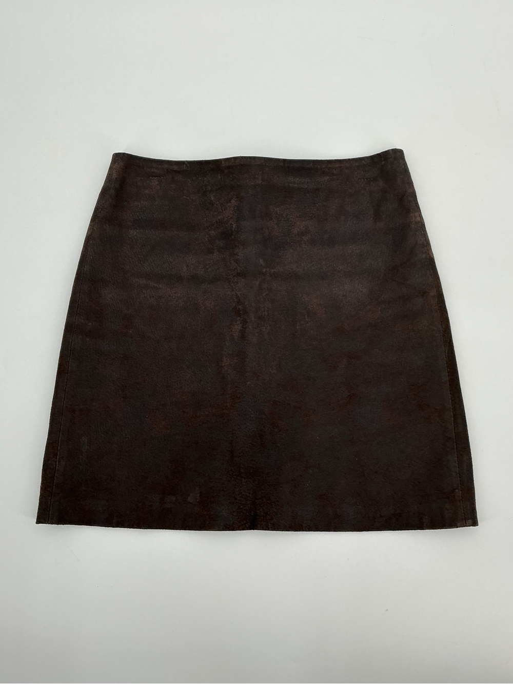 DKNY Dark Brown Leather Mini Skirt